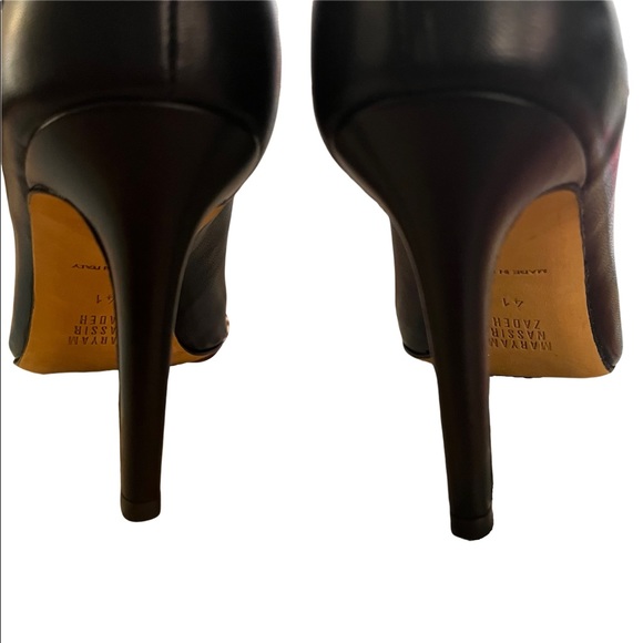 RARE MNZ Maryam Nassir Zadeh Kierra Boots size 41 (US 11) black calfskin - Picture 2 of 16